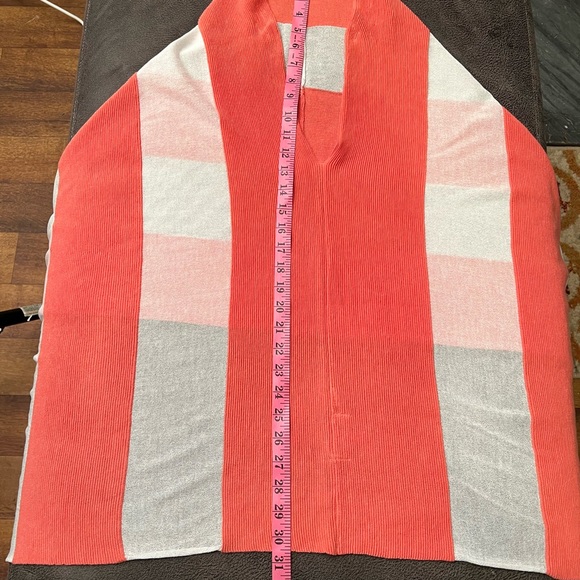 Coral and White Striped Sweater - Picture 8 of 15